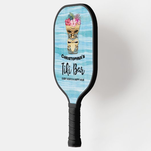 Funny Monogrammed Tiki Bar Pickleball Paddle (Links)