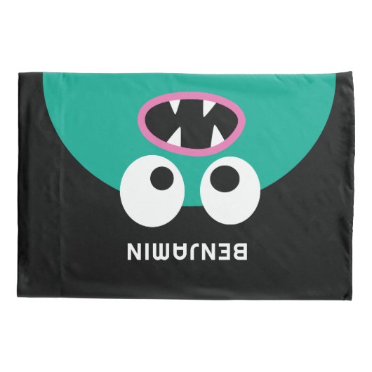 Funny Monster - Aangepaste naam Schattige Kussensloop (Achterkant)