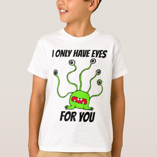 FUNNY MONSTER ALIEN BOYS T-SHIRTS 'EYES 4 you' (Voorkant)