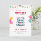 Funny Monster Baby shower Kaart (Staand voorkant)