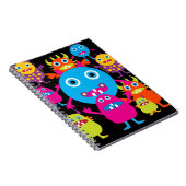 Funny Monster Bash Cute Creatparty Notitieboek (Rechterzijde)