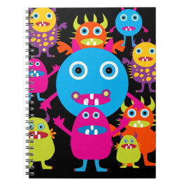 Funny Monster Bash Cute Creatparty Notitieboek