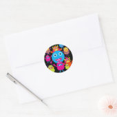 Funny Monster Bash Cute Creatparty Ronde Sticker (Envelop)