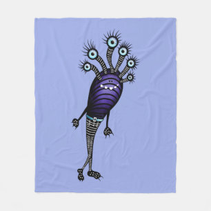 Funny Monster Cartoon Character Dpress Fleece Deken
