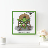 Funny Monster Cow Square Wall Clock Vierkante Klok (Huis)