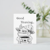 Funny Monster Drawing / Good Morning Briefkaart (Staand voorkant)