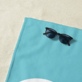 Funny Monster Face Kinder Gepersonaliseerd Licht B Strandlaken (In situ)