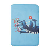 Funny Monster Flower Blue Kinder Badmat (Voorkant Verticaal)