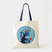 Funny Monster Flower Blue Kinder Tote Bag (Voorkant)