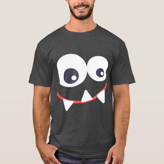 Funny Monster Halloween  Monster Face T-shirt (Voorkant)