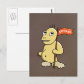 Funny Monster met Cookie Briefkaart (Voorkant / Achterkant)