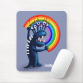 Funny Monster Pride Rainbow Naam Muismat (Met muis)