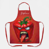 Funny Monster Red Bell Pepper Rocker Schort (Voorkant)