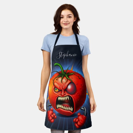 Funny Monster Red Tomato Boxer Schort (Gedragen)
