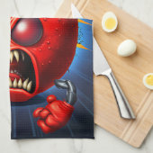 Funny Monster Red Tomato Boxer Theedoek (Quarter Fold)
