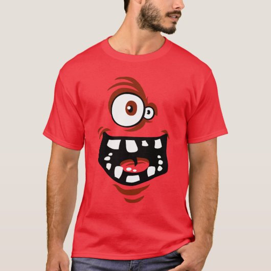 Funny Monster T-shirt red (Voorkant)