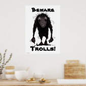 Funny Monster Troll Poster (Keuken)
