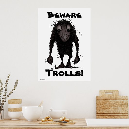 Funny Monster Troll Poster (Keuken)