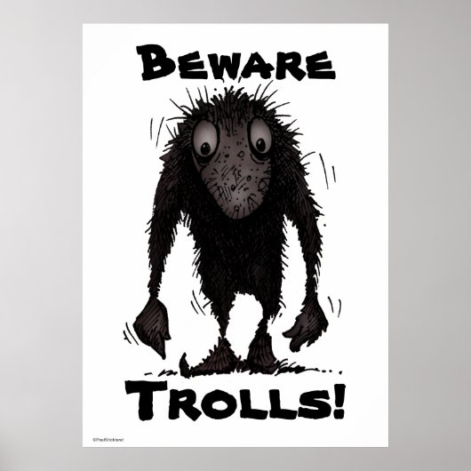 Funny Monster Troll Poster (Voorkant)