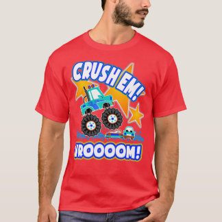 Funny Monster Truck Kinderen Gift Crush Em Vroooom T-shirt