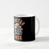 Funny Monster Truck met gezicht Koffiemok (Voorkant rechts)