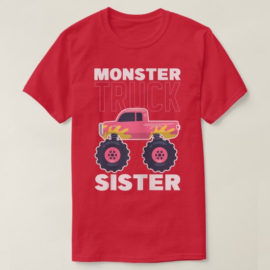 Funny Monster Truck Sister 579 T-shirt (Design voorkant)