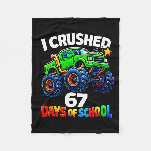 Funny Monster Truck Six Seven Meme Boys Kids Schoo Fleece Deken (Voorkant)