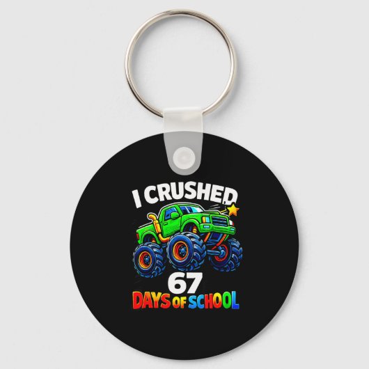 Funny Monster Truck Six Seven Meme Boys Kids Schoo Sleutelhanger (Voorkant)