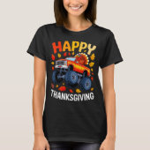 Funny Monster Truck Turkey Happy Thanksgiving For T-shirt (Voorkant)