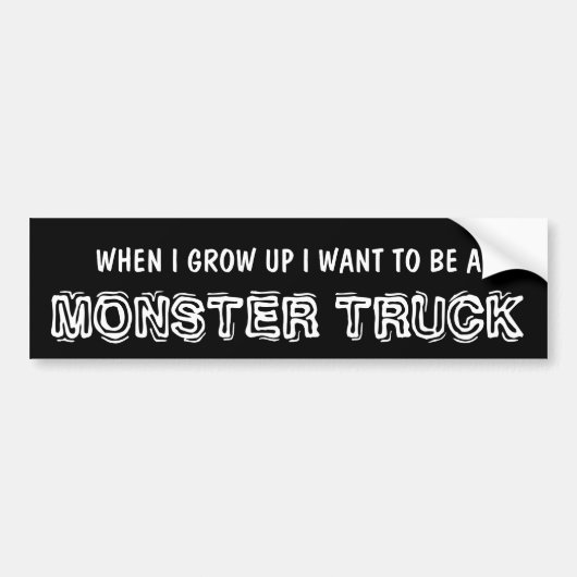 Funny Monster Truck voor Lifted 4x4 Bumpersticker (Voorkant)