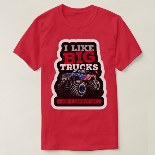 Funny Monster Trucks zijn mijn Jam Cool Monster Tr T-shirt (Design voorkant)