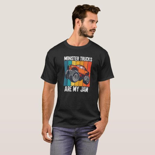 Funny Monster Trucks zijn mijn jam T-shirt (Voorkant volledig)