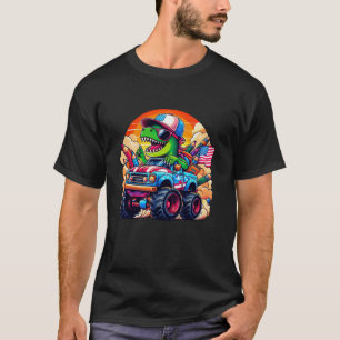 Funny Monster vrachtwagen school Dinosaur T Shirt