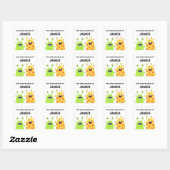 Funny monsters bookstickers voor kinderen vierkante sticker (Vel)