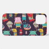 Funny Monsters Cartoon Naadloos Patroon Case-Mate iPhone Case (Achterkant (horizontaal))