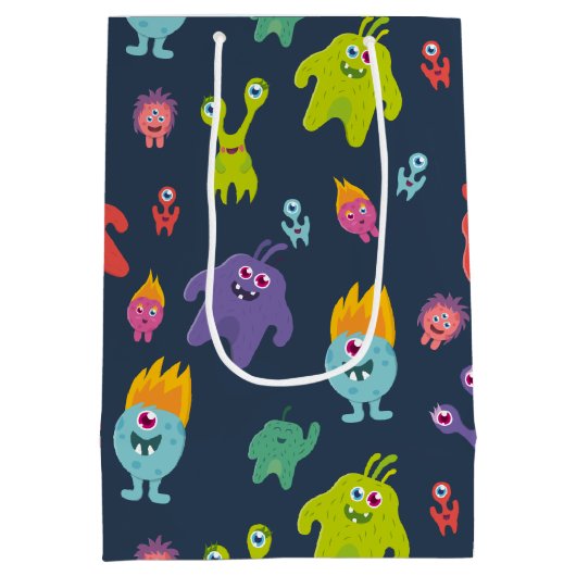 Funny Monsters Gift Bag Medium Cadeauzakje (Achterkant)