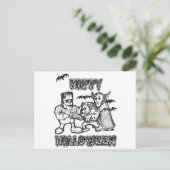 Funny Monsters - Halloween Briefkaart (Staand voorkant)