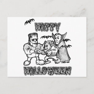 Funny Monsters - Halloween Briefkaart