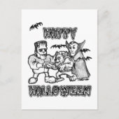 Funny Monsters - Happy Halloween Briefkaart (Voorkant)