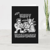 Funny Monsters - Happy Halloween Kaart (Voorkant)
