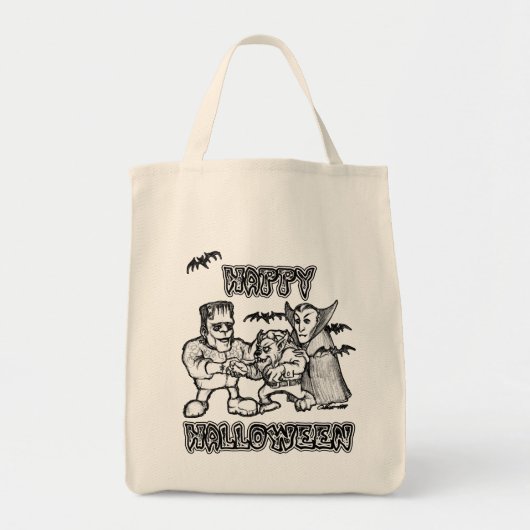 Funny Monsters - Happy Halloween Tote Bag (Voorkant)