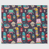Funny monsters naadloos patroon cadeaupapier (Vlak)