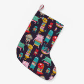 Funny monsters naadloos patroon kleine kerstsok (Voorkant (Hangend))