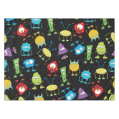 Funny Monsters op Black Tablecloth Tafelkleed (Voorkant (Horizontaal))