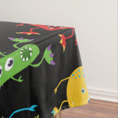 Funny Monsters op Black Tablecloth Tafelkleed (Voorbeeld)