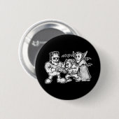 Funny Monsters Ronde Button 5,7 Cm (Voorkant /achterkant)