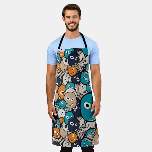 Funny Monsters Schort (Gedragen)