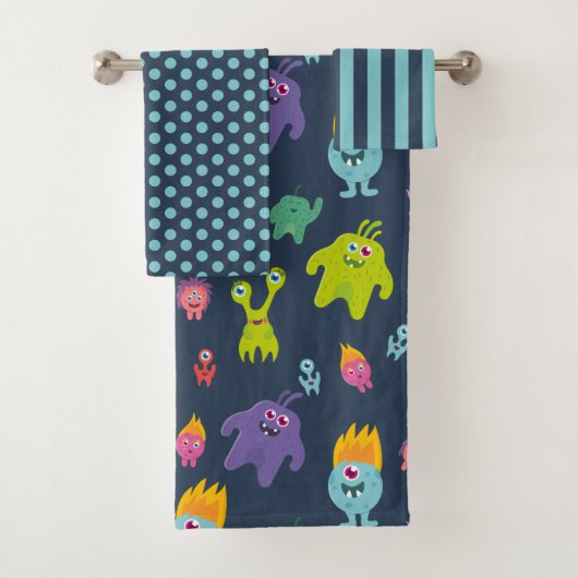 Funny Monsters Towel Set Bad Handdoek (Insitu)
