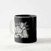 Funny Monsters Tweekleurige Koffiemok (Voorkant links)