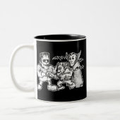 Funny Monsters Tweekleurige Koffiemok (Links)